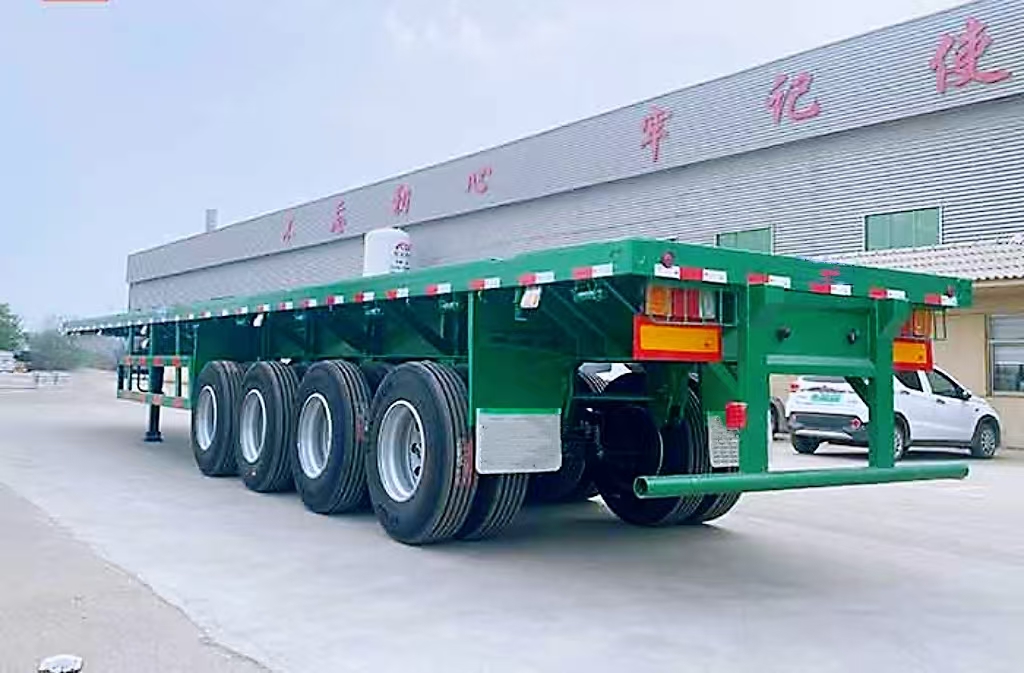 4 axles flatbed semi trailer