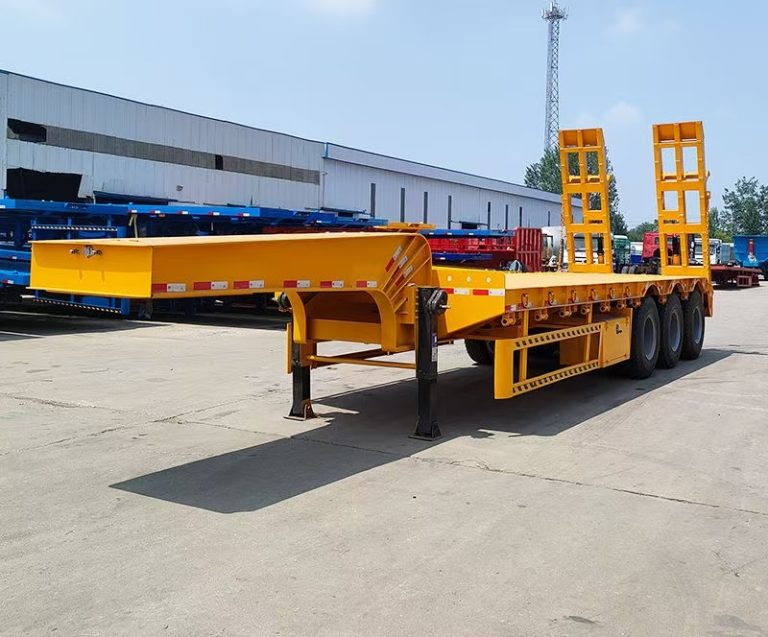 3 axles lowbed semi trailer