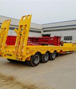 Samoa export of 4-axle low flatbed semi-trailer
